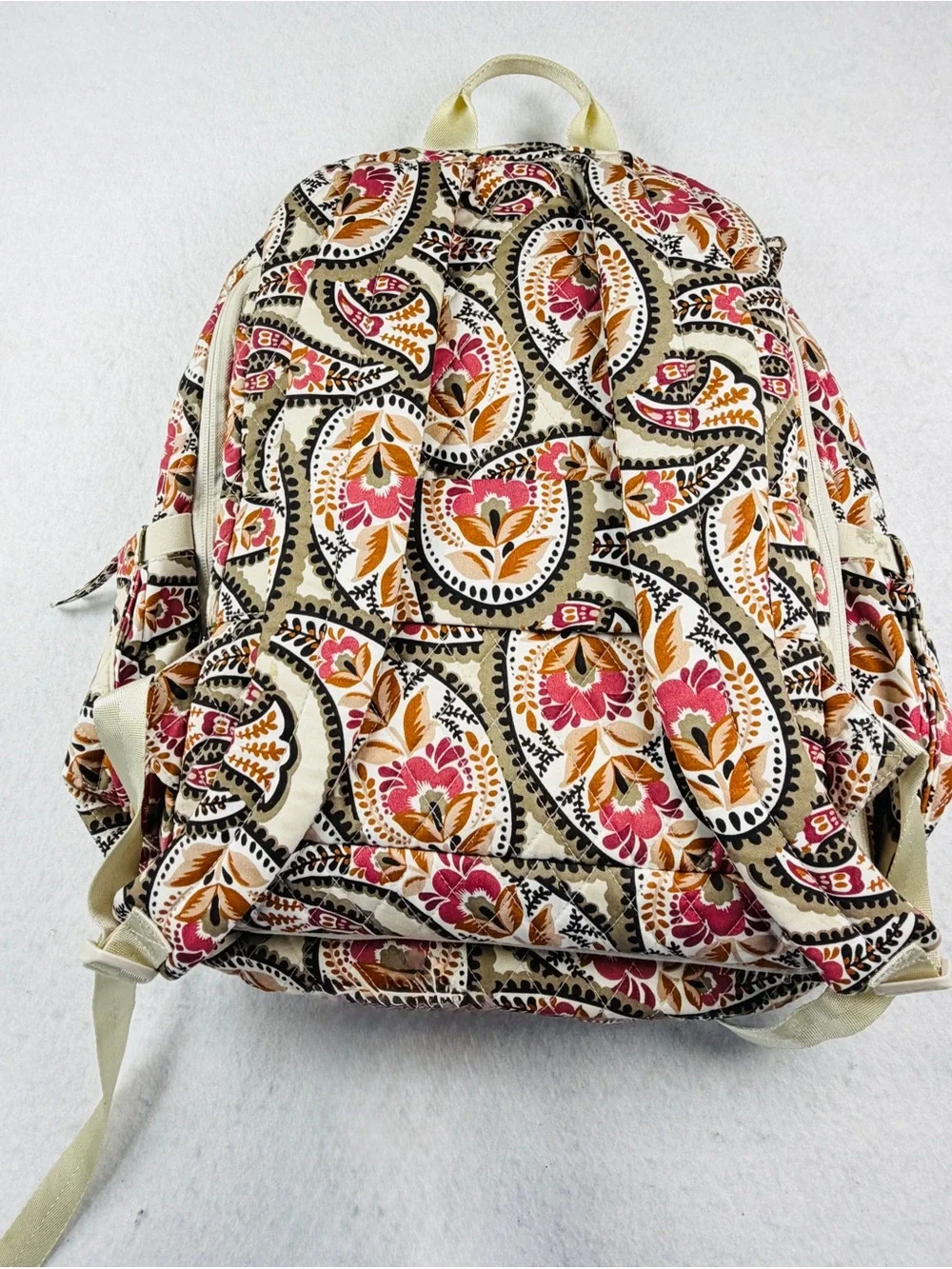 Vera Bradley Bancroft Backpack & Lunch Tote Set Blooming Paisley Premium Cotton